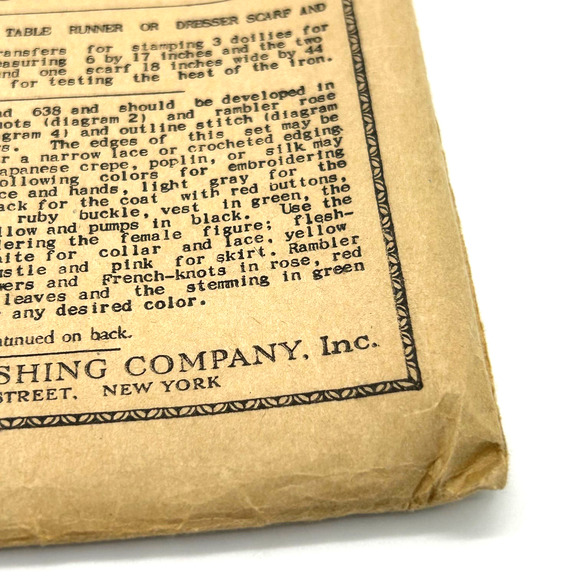 Standard Designer Antique 1920's Transfer Pattern #661 Table Runner HTF RARE - Picture 6 of 7